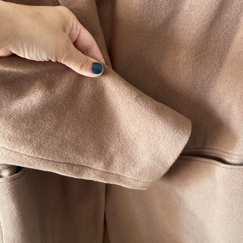 Tan Vintage Harve Benard Wool Cashmere Blazer Jacket Women's 6 90's Fall Winter - Picture 3 of 6